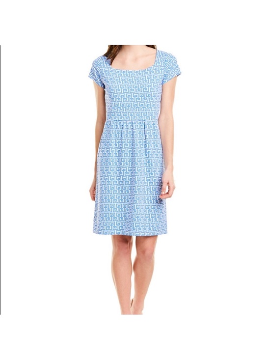 J. McLaughlin Dresses & Skirts - J. McLaughlin Print Dress Blue and White Size Medium